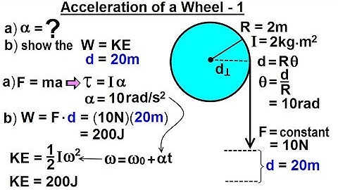 Physics - Test Your Knowledge: Moment of Inertia (13 of 24) Acceleration of a Wheel: Part 1/2