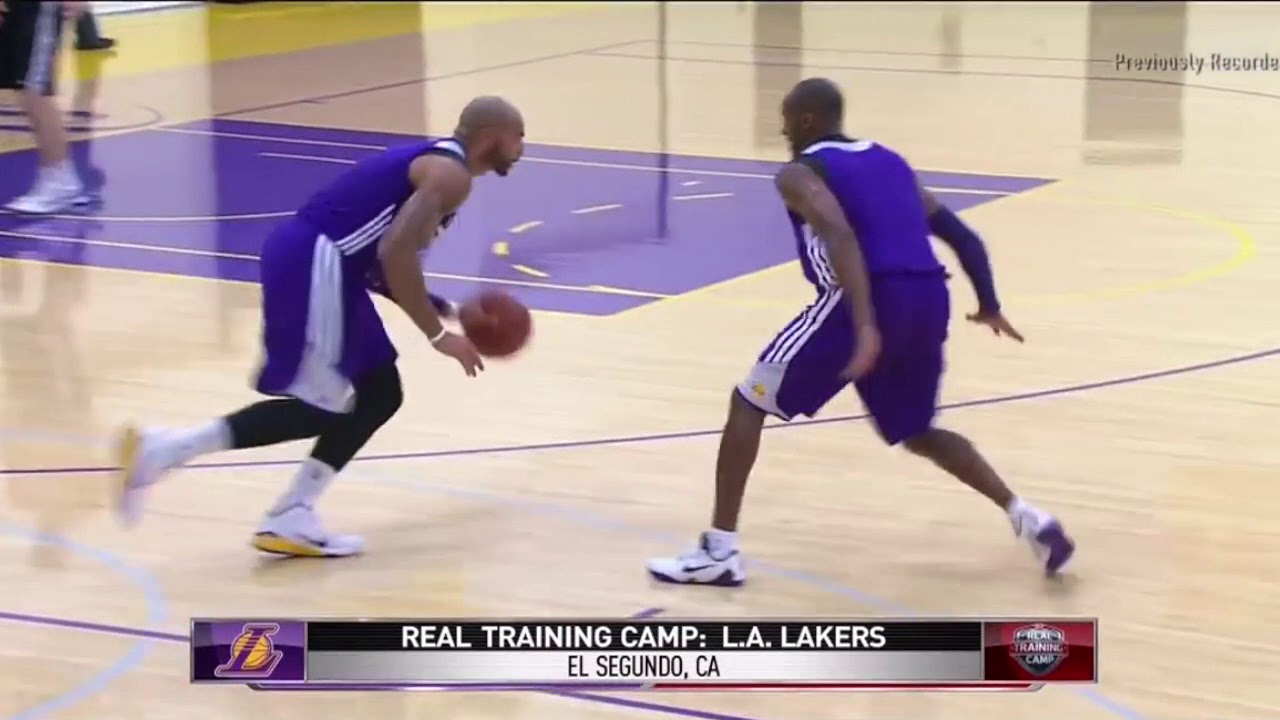 36-Year-Old Kobe Bryant Guarding The Whole Lakers Team During Defensive Drill