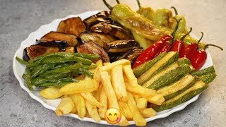YAĞSIZ ! KARIŞIK KIZARTMAYI ❌ BU ŞEKİLDE  YAPIN❗️YAĞ DERDİ YOK