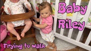 Reborn Toddler Riley Trys To Walk And New Diapers For Toddler