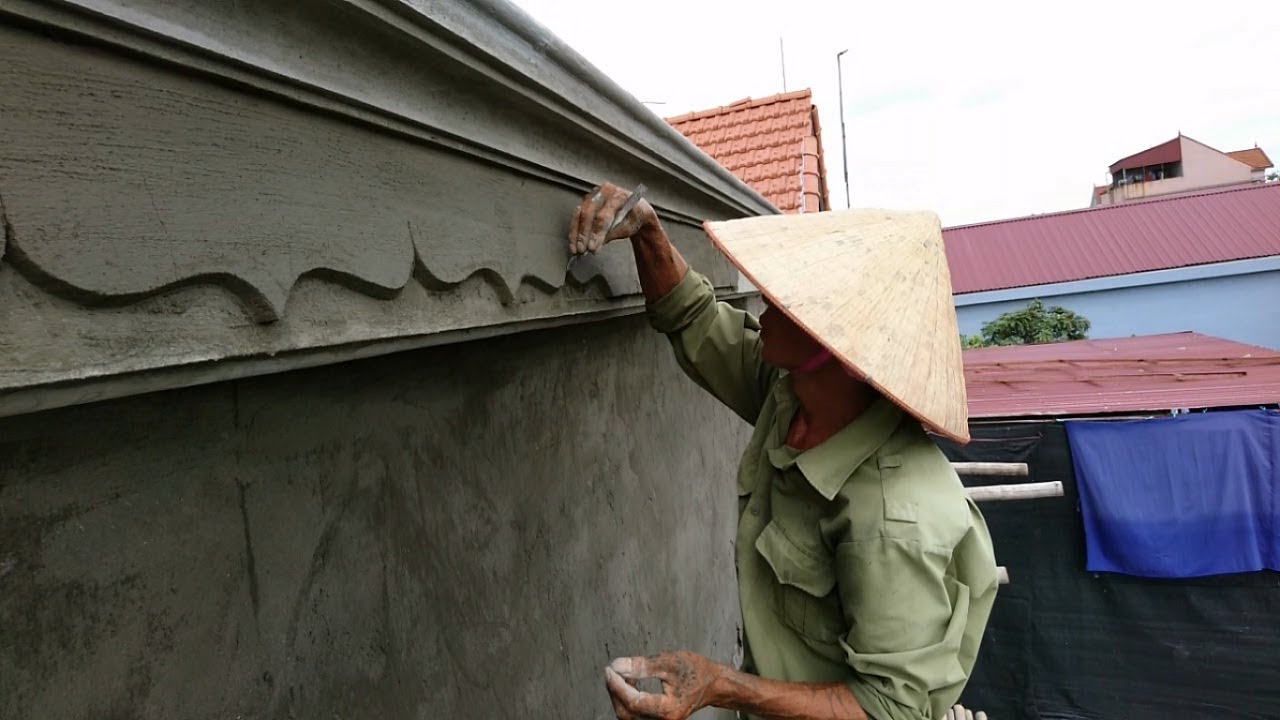Amazing Construction Rendering Sand and Cement on the Concrete - House ...