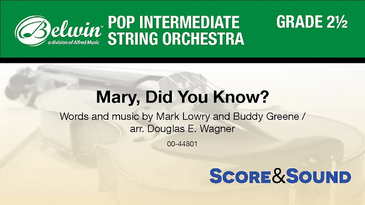 Mary, Did You Know?, arr. Douglas E. Wagner - Scor...