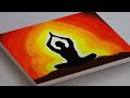 International Yoga Day Drawing | How To Draw Yoga Day Poster Drawing | World Yoga Day Poster Making