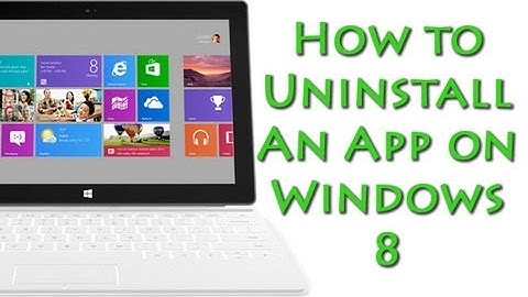 How to Uninstall an App on Windows 8