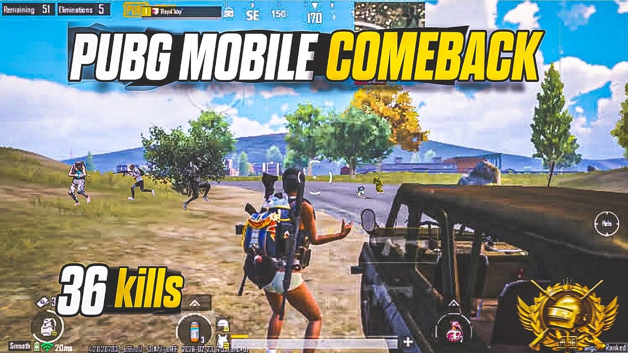 PUBG MOBILE COME BACK 🔥 36 KILLS || 1v4 CLUTCH GAMEPLAY 