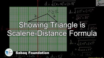Showing Triangle is Scalene-Distance Formula, Math Lecture | Sabaq.pk