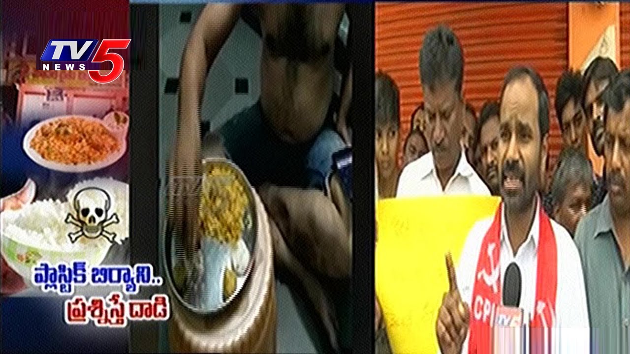 Plastic Rice Biryani : Protest At Model Rythu chicken Bazar @ Saroor Nagar | TV5 News