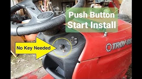 Push Button Start and Run Switch Install on riding Mower - No Key Needed