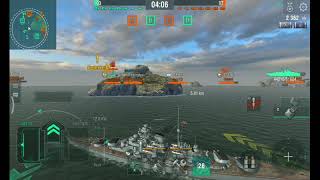 World of warships blitz gameplay - Bismarck versus Tirpitz (Sabaton - Bismarck music)