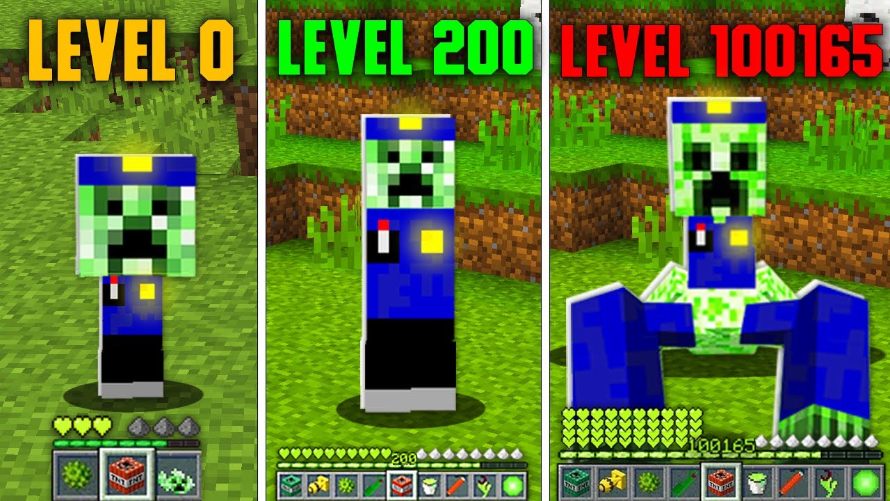 MINECRAFT HOW TO PLAY CREEPER POLICE UPGRADE FROM 0 TO 100165 LEVEL ...