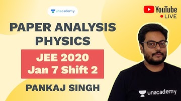 JEE 2020 Mains Paper Analysis January 7 - Shift 2 | Physics | Unacademy Accelerate