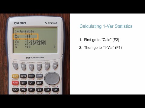 1-Variable Statistics and Box Plots on a Casio fx-9750GII