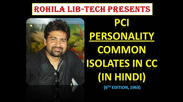 PCI Personality in Colon Classification-Library (In Hindi)