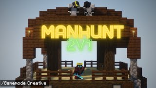 Minecraft Manhunt 2vs1 but (i used creative Secretly)
