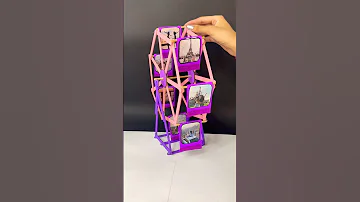 Ferris Wheel with popsicle sticks 💡💖 #shorts #diy #crafts #art #artist #tutorial #craft