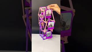 Ferris Wheel with popsicle sticks 💡💖 #shorts #diy #crafts #art #artist #tutorial #craft screenshot 2