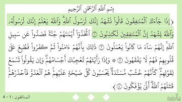 سورة المنافقون ١ - ٤