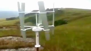 Wind power station with vertical turbine