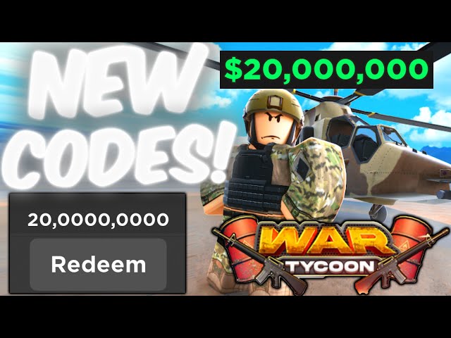 War Tycoon Codes (December 2023) - Roblox