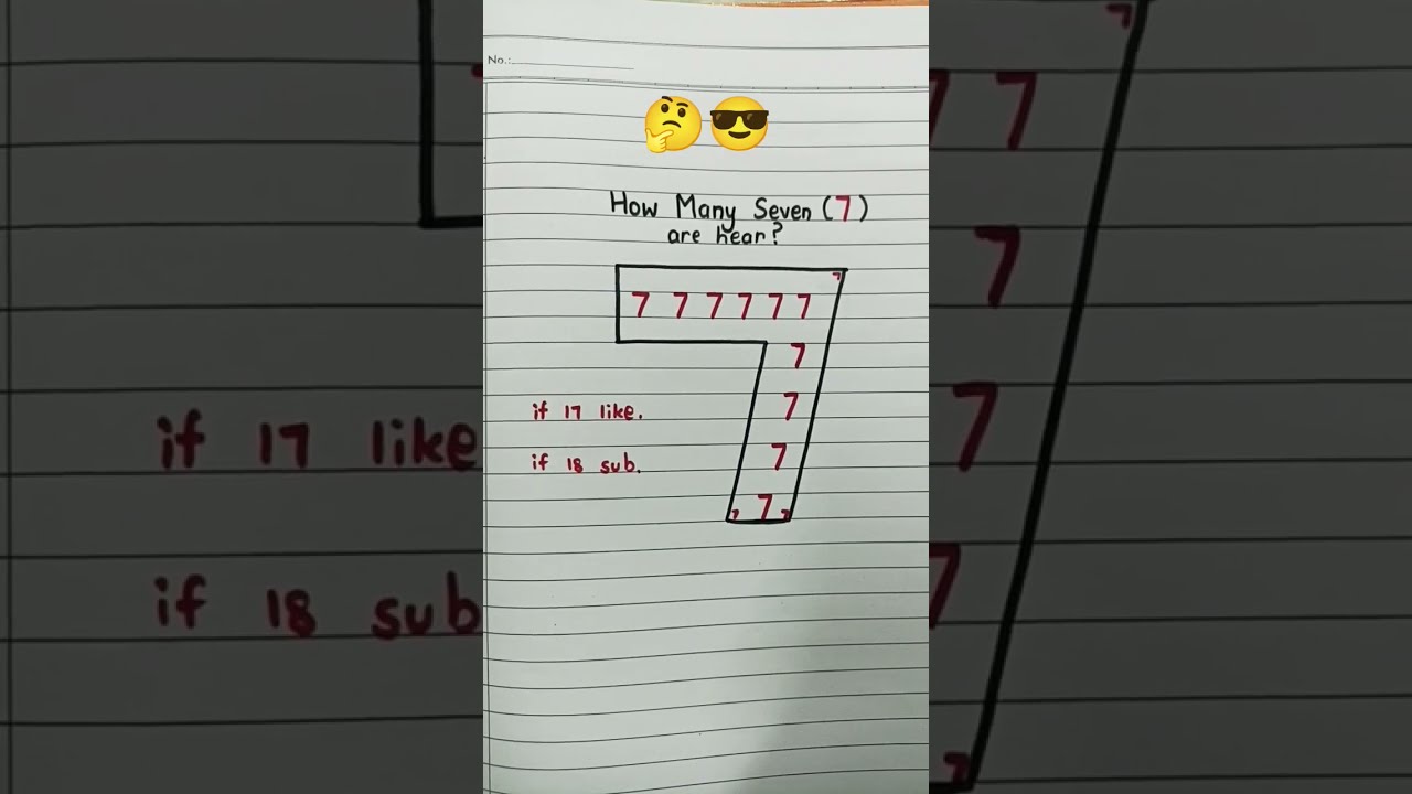 How Many Seven 7 Are Here Fun Puzzle Game Shorts Shortfeed