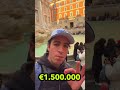 ¿Cuánto dinero se junta en la Fontana di Trevi por día? 😱 #shorts