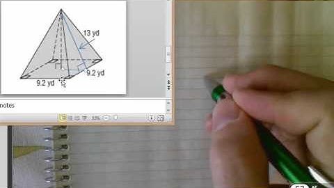 Pyramid Example using pythagorean theorem