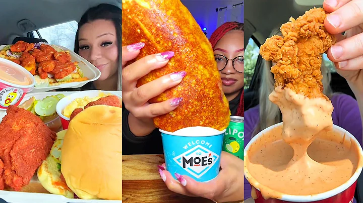 Asmr EATING 🍔| 172 | Giant Burrito, in-n-out, Jollibee, Wingstop, Subway, Raising Cane's and more!