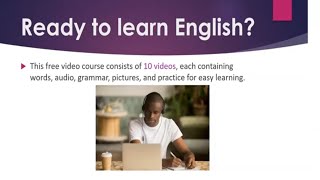 Free English Course 101:  Beginning Topics