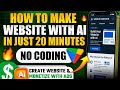 Make AI Website without Coding in 20 Minutes | Monetize with Ads | Full Tutorial for Beginners