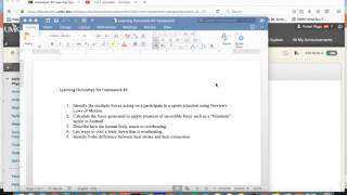 HW#5 Learning Outcomes
