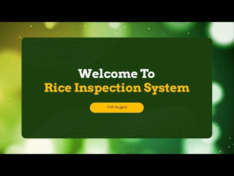 Rice Inspection System | CDC