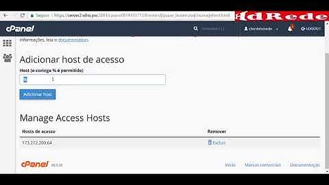 MySQL remoto® cPanel HdRede