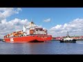 Southampton Shipping @ Marchwood OOCL Montreal moving, with HMM Stockholm in background.