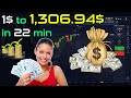 1 to 130694 in 22 min  using parabolic sar only  binary options trading