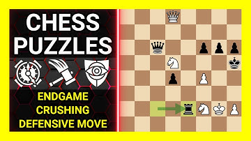 Chess Puzzles to Practice. Themes: Endgame, Crushing, Defensive move. Learn Chess
