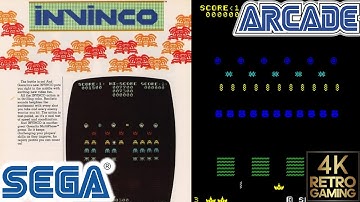 Invinco Arcade ( Sega 1980 ) 4k Gameplay