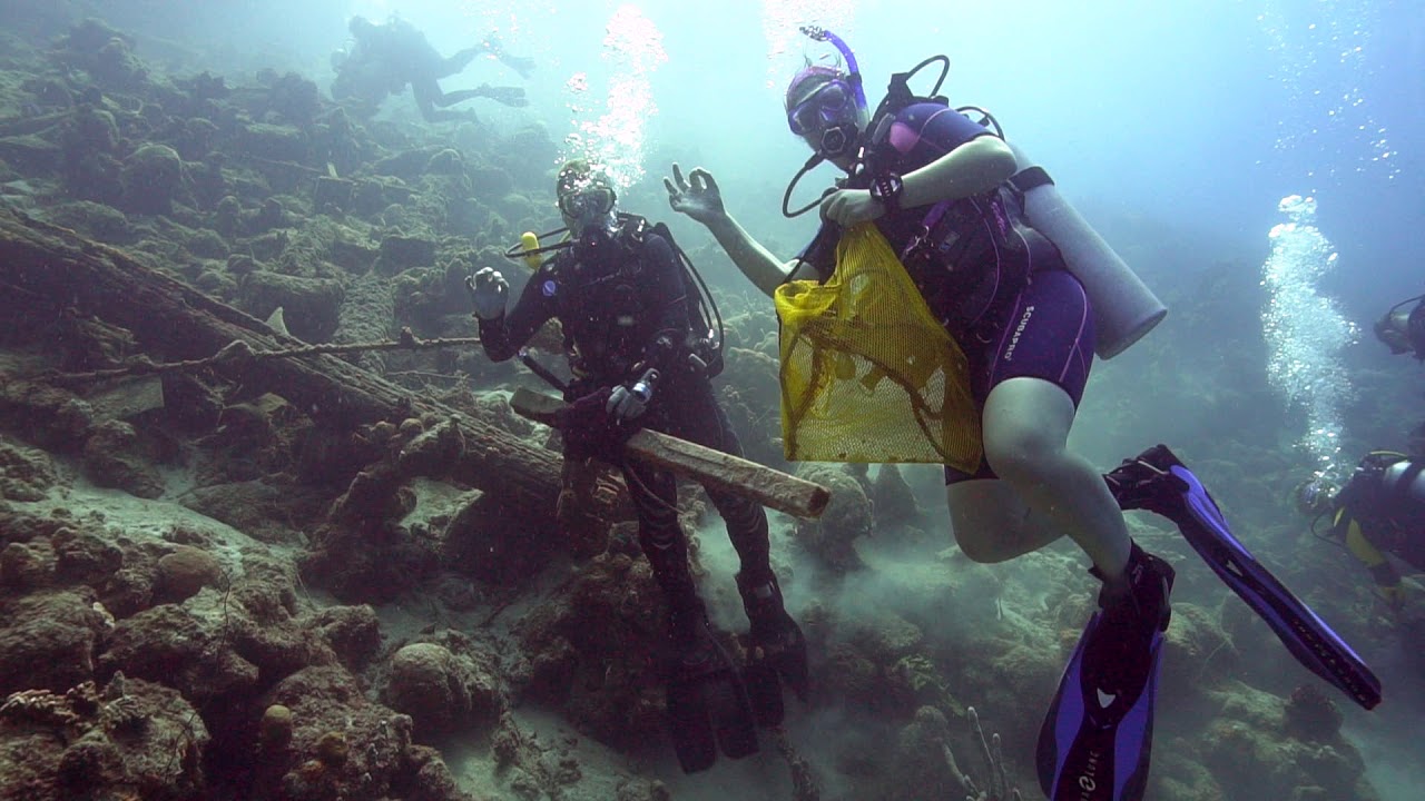 Dive Friends Bonaire Clean Up Dive October 2017 - YouTube