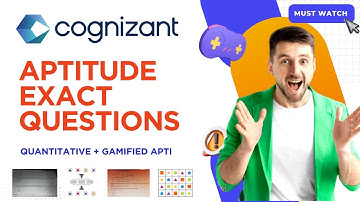 🔥Cognizant Actual Aptitude Assessment Round Question | Actual Live Questions |Cognizant Hiring Drive