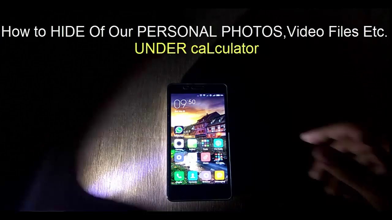 Hide our Personal data UNDER CALCULATOR