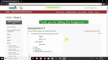 Answers of Assignment- 3 week-3 nptel Microprocessors And Microcontrollers