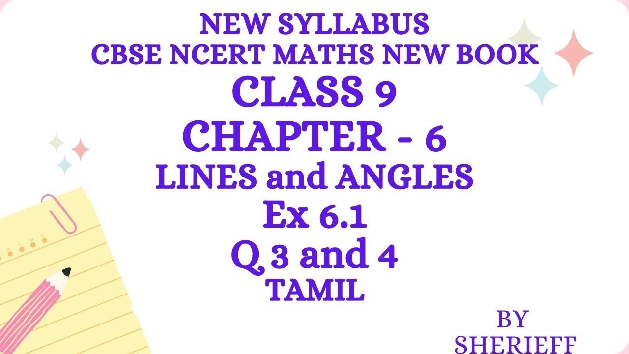 CLASS 9 CBSE NCERT CHAPTER 6 EX 6.1 Q 3 and 4 LINES AND ANGLES EXERCISE ...