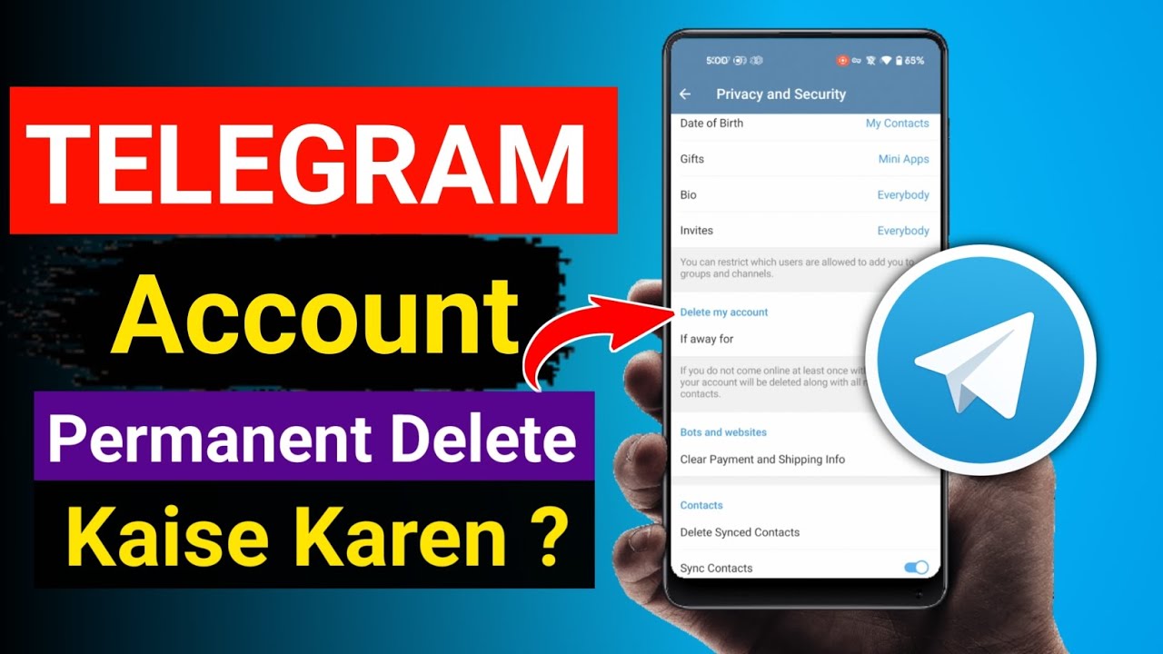 How to delete telegram account - Telegram account kaise delete karen ...