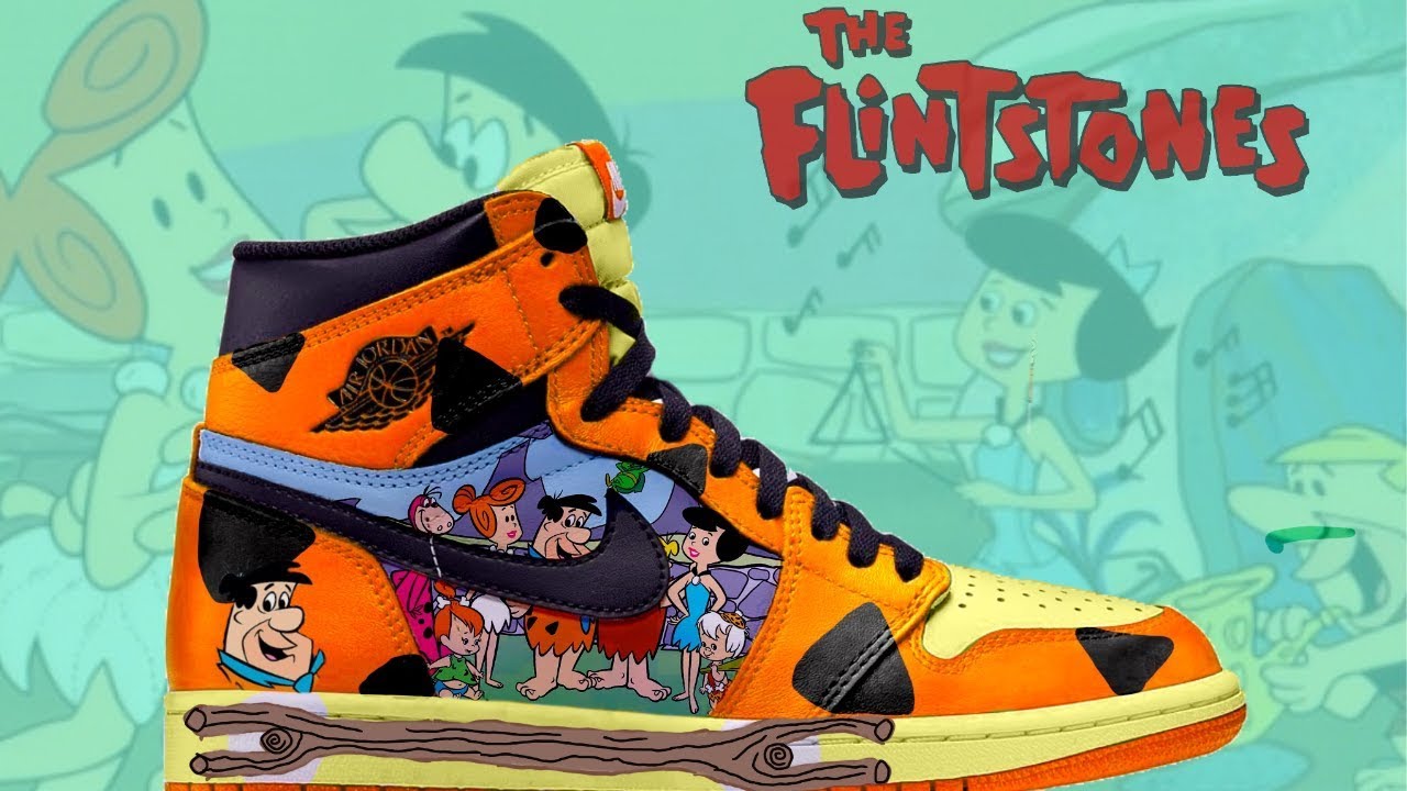 The Flintstones x Air Jordan 1 | Custom Shoe Concept Art