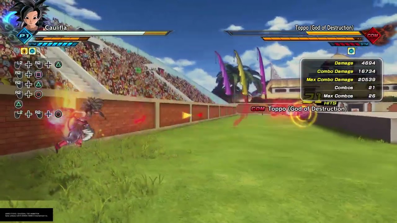 Dbxv2 Super kick stream female saiyan combo