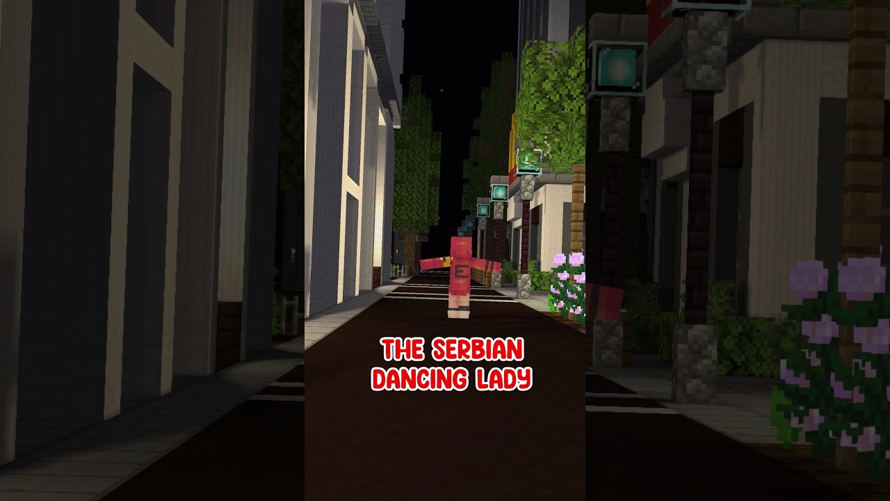 Serbian Dancing Lady in MoreTown 😱 #AyushMore #shorts #minecraft
