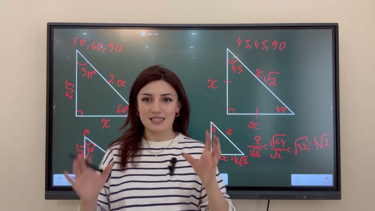 Tam ƏTRAFLI mövzu izahı - Düzbucaqlı üçbucaq / Elyanə Hüseynova