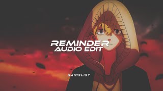 reminder - the weeknd [edit audio]