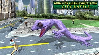 Monster Lizard Simulator City Battle screenshot 2