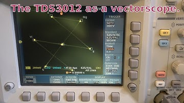 Use oscilloscope as vectorscope for professional video work. Tek TDS3VID.