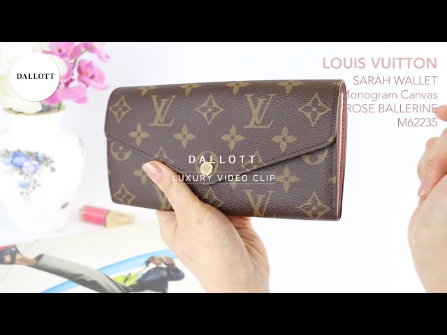 Louis Vuitton Wallet Sarah Illustre Transatlantic Monogram Rose Ballerine  in Coated Canvas with Gold-tone - US